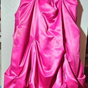 City Triangle Halter Prom Formal Homecoming Dress Pink Beaded Size 7